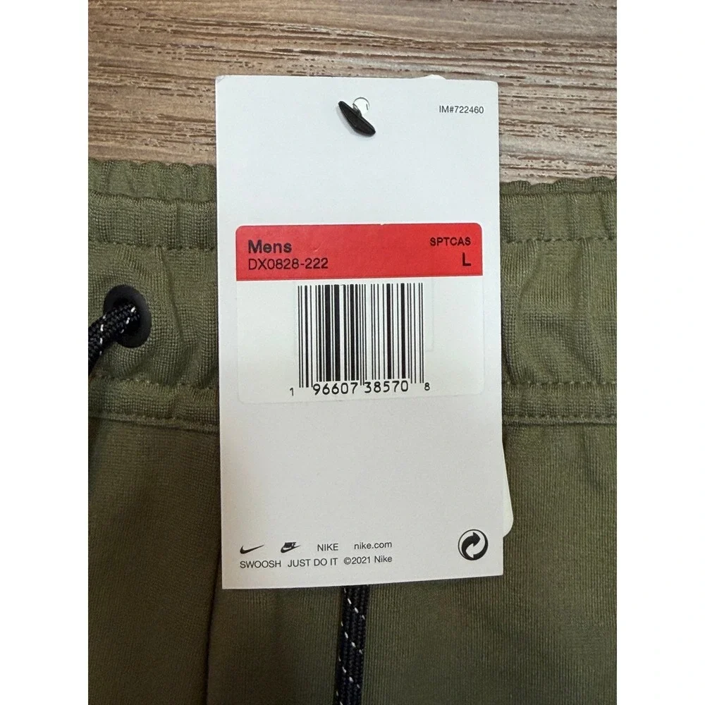 Nike Tech Fleece Sportswear Lightweight Shorts Green (DX0828-222) Men's Sz L